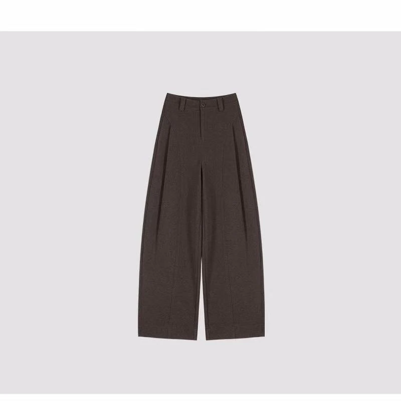 【羊绒贝斯裤】秋冬厚款~蚕丝糯感休闲裤垂感宽松直筒裤阔腿裤1029