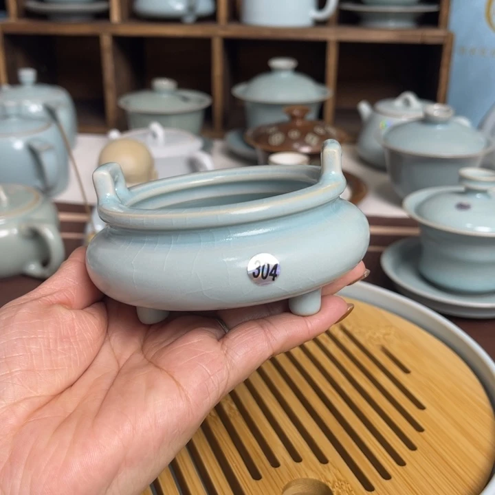 汝州原矿原釉微瑕香炉