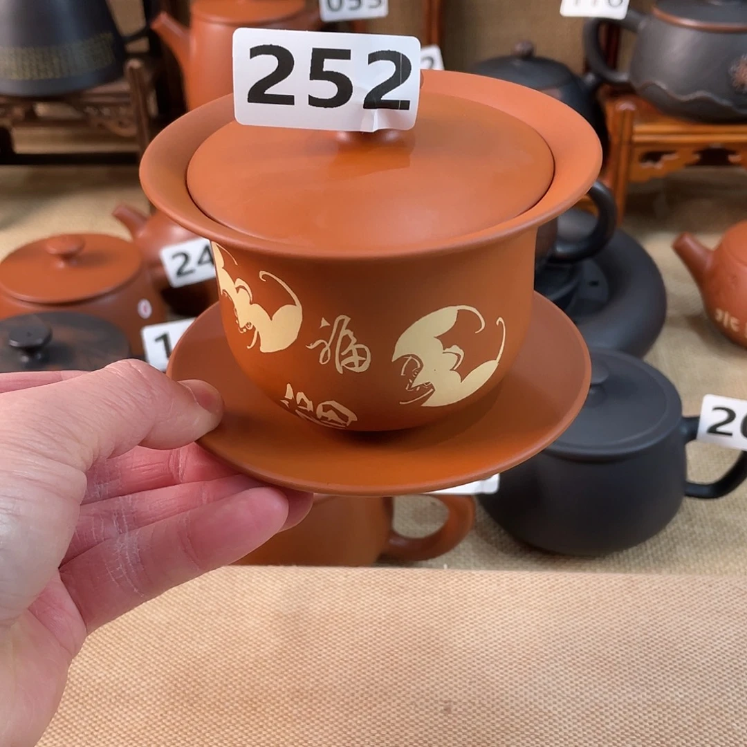 窈***鬼复烧五福盖碗放漏/A252