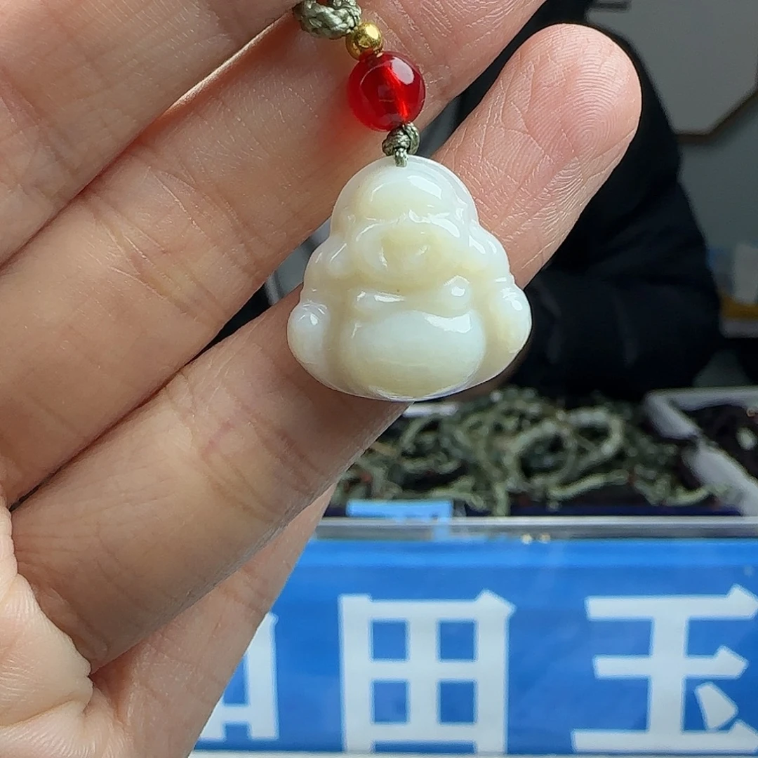 和田玉未镶嵌颈饰20mm