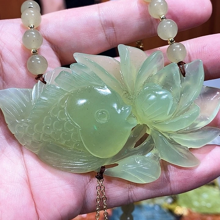 未镶嵌岫玉毛衣链