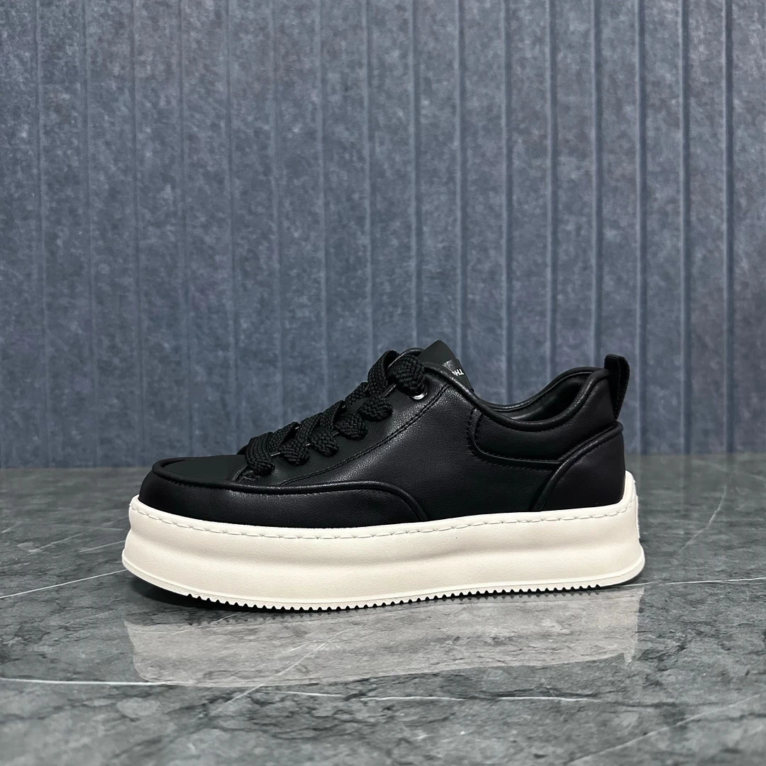 909黑-头层牛皮男士休闲时尚百搭男鞋