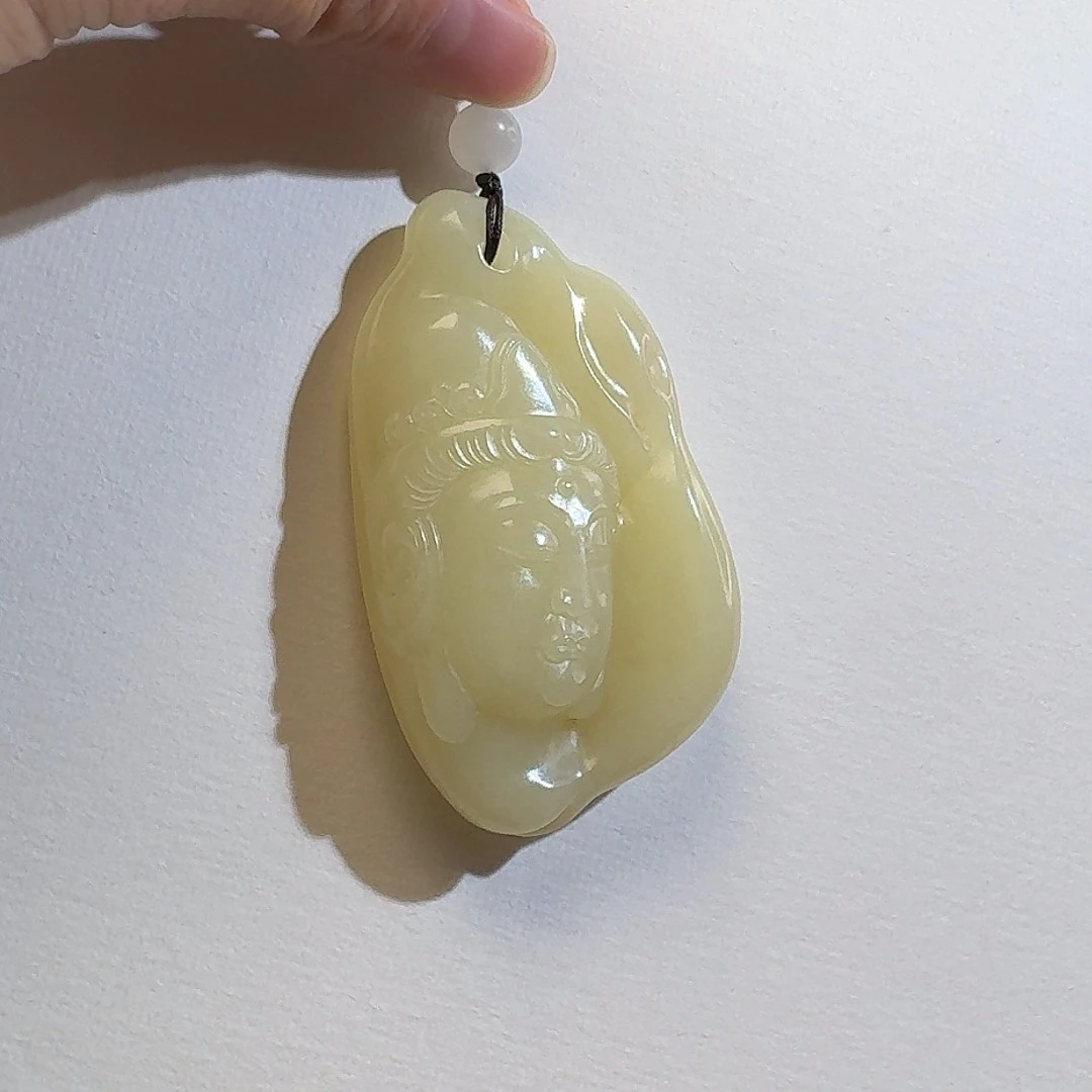 和田玉颈饰未镶嵌大师观音