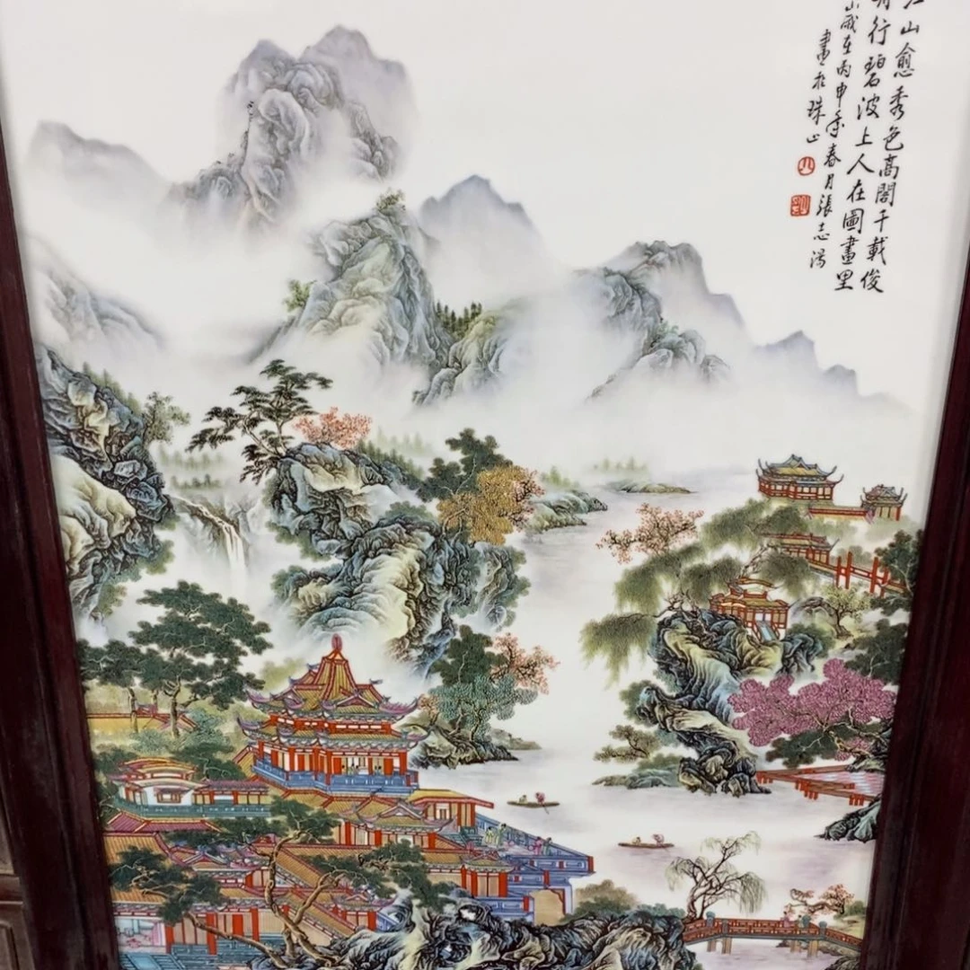 瓷片1.2米*66厘米景德镇瓷板画柴窑烧制