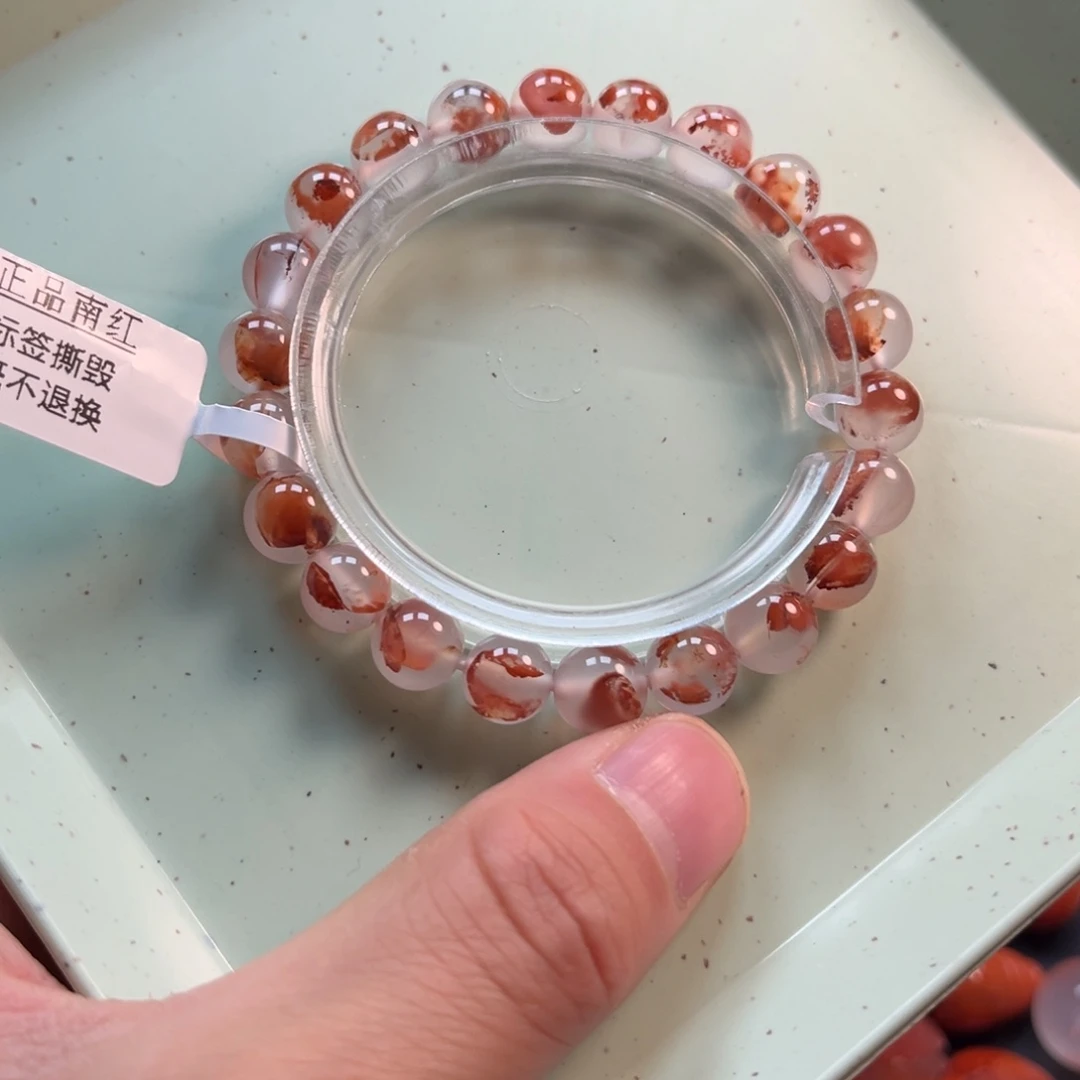 南红玛瑙手串8.5mm未镶嵌暖*格