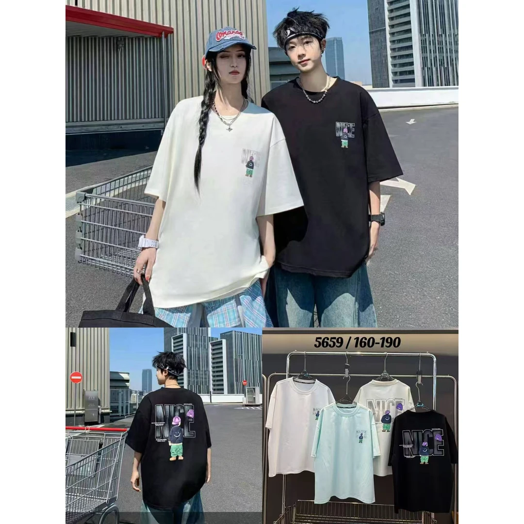 【5659-白色】潮品圆领T恤