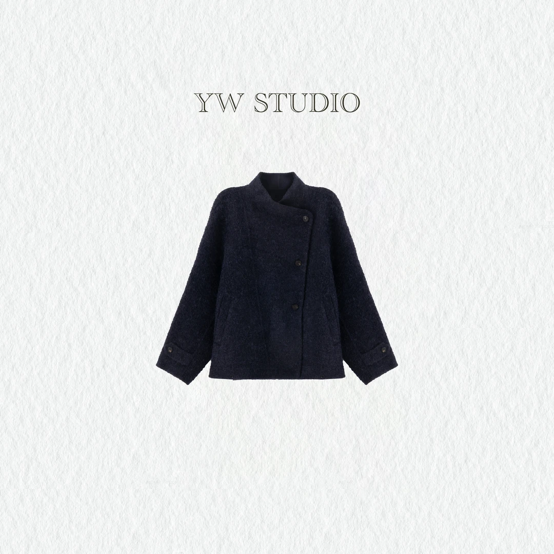 YW STUDIO"冬日瑞晴"秋冬氛围短款外套百搭时尚显瘦羊毛大衣0823