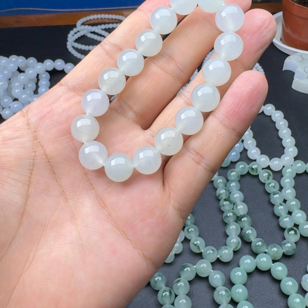 定制翡翠未镶嵌卡12白月光洒金