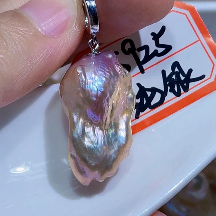 淡水珍珠银S925镶嵌颈饰