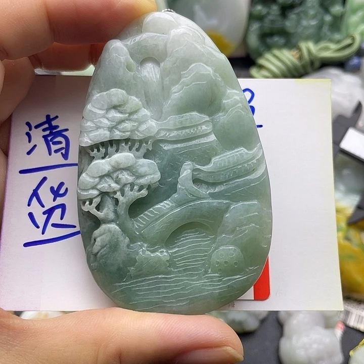 颈饰未镶嵌翡翠天然翡翠