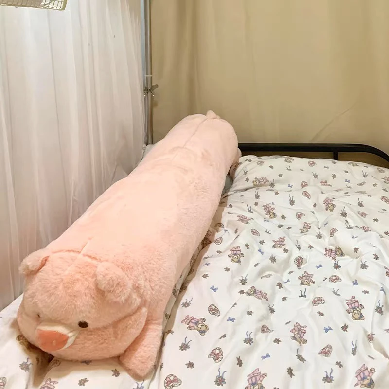 可爱粉猪长条抱枕床上靠垫睡觉枕头女生玩偶夹腿侧睡毛绒玩具礼物