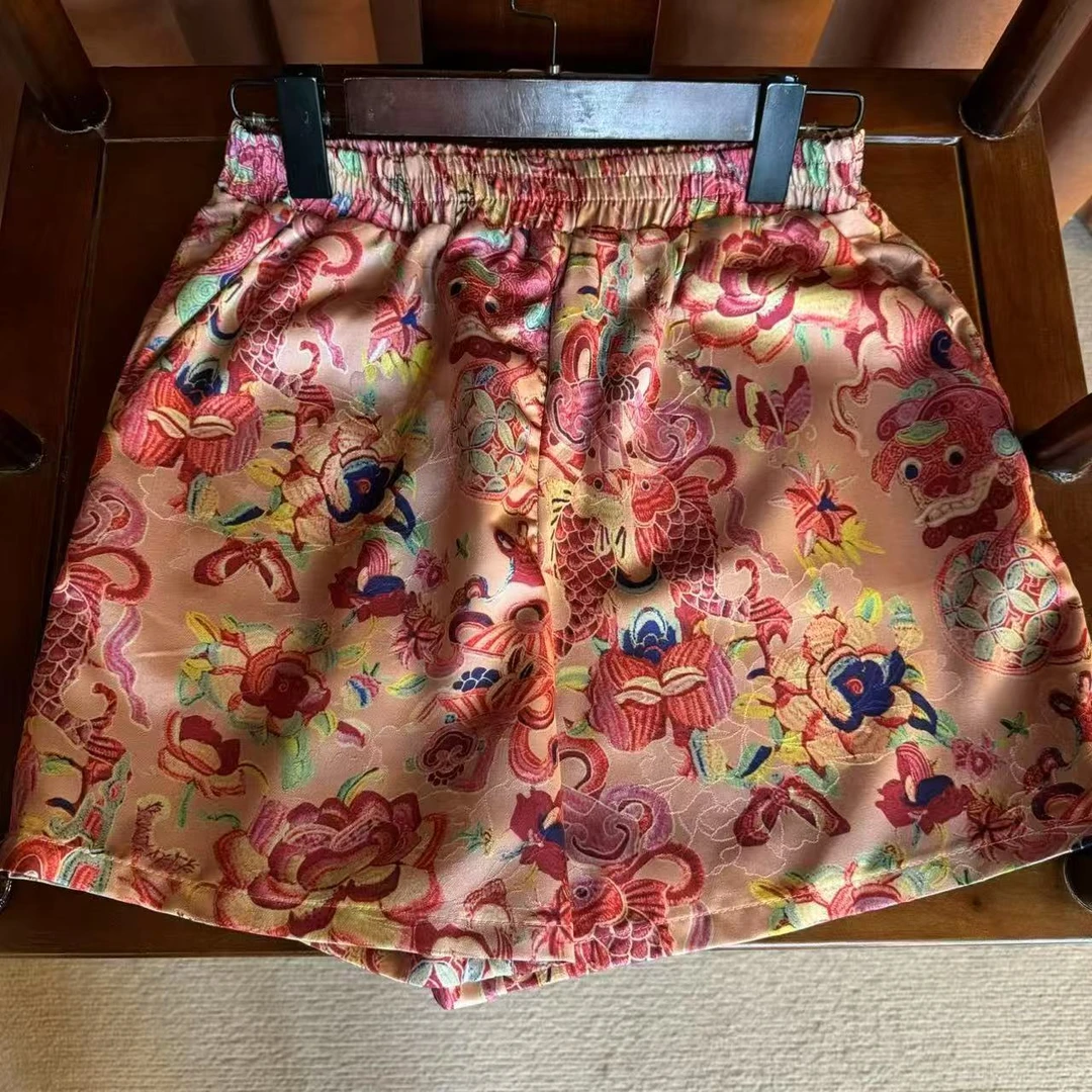 【锦鲤】 新中式气质显瘦女士2025新款百搭文艺短款气质女装女裤