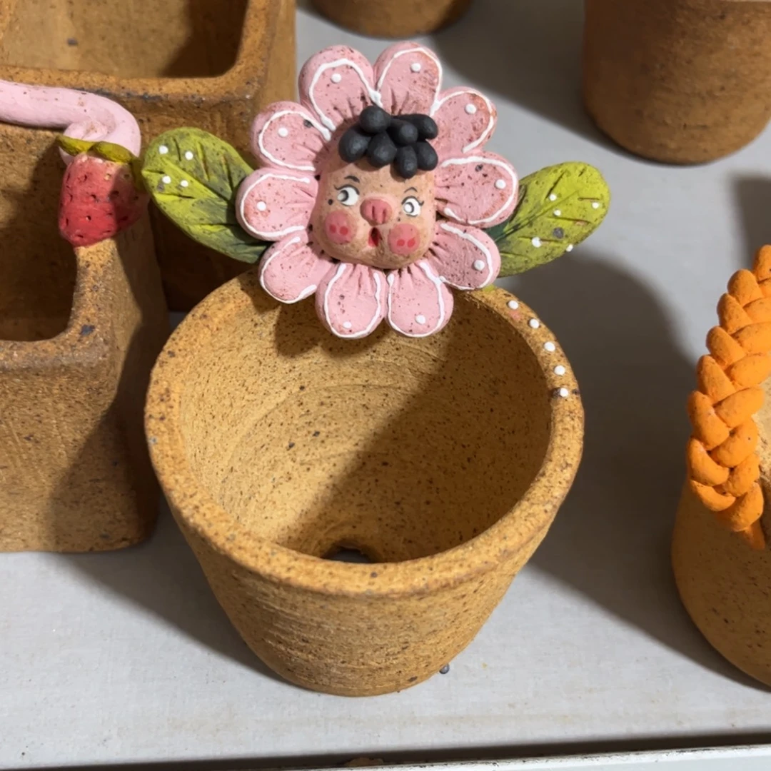 i***.泥塑古镇炻陶花盆