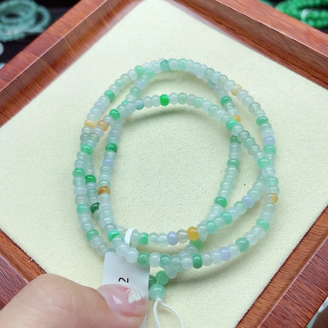 翡翠手链未镶嵌缅甸翡翠A货