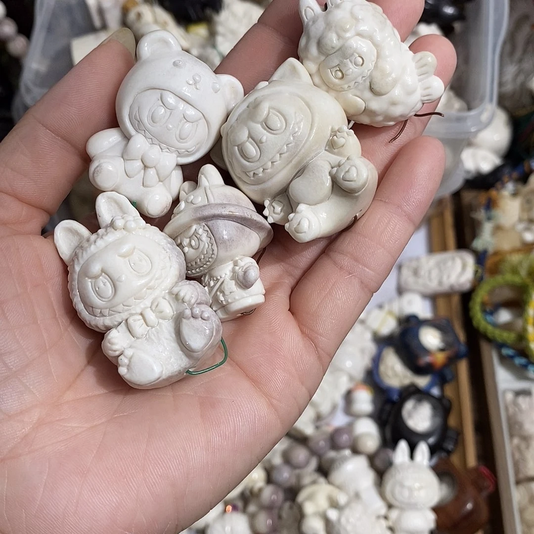 把件鹿骨•****?9号一对布布不退换