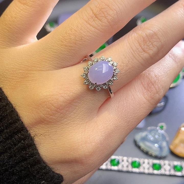 翡翠挂件18K金镶嵌p p o o o o