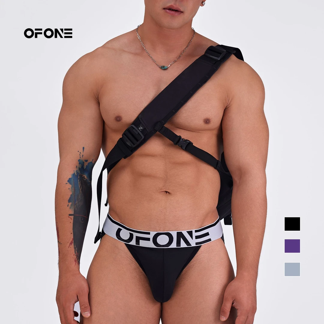 【OFONE云动系列】80S超细旦莫代尔 运动男士高叉内裤 字母设计款