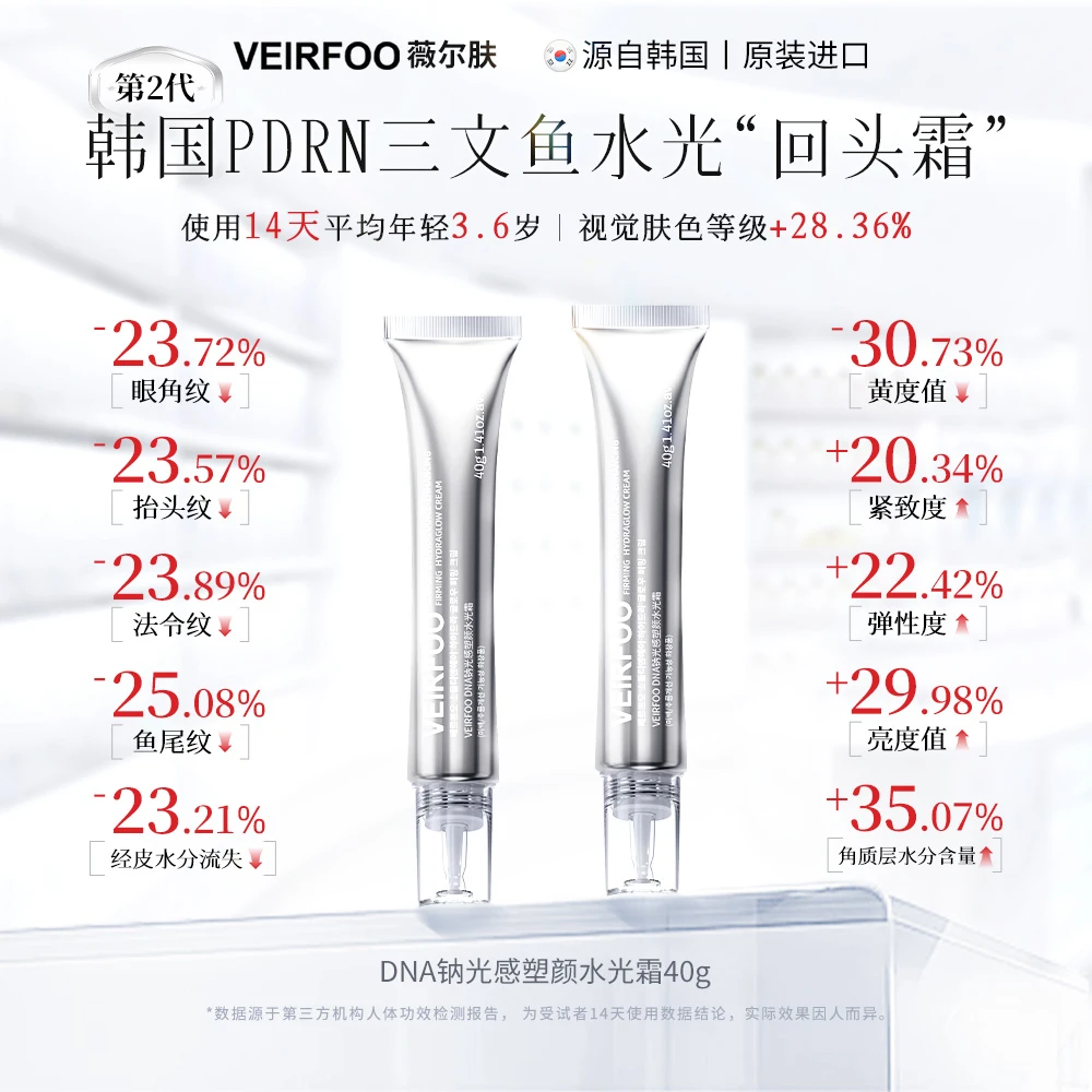 韩国VEIRFOO原装进口 DNA钠光感塑颜水光霜TY
