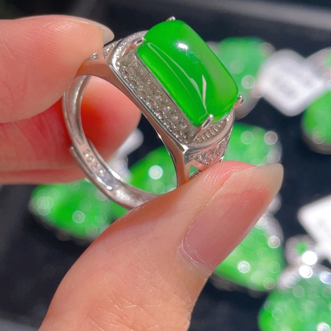 翡翠戒指银S925镶嵌1121222212111