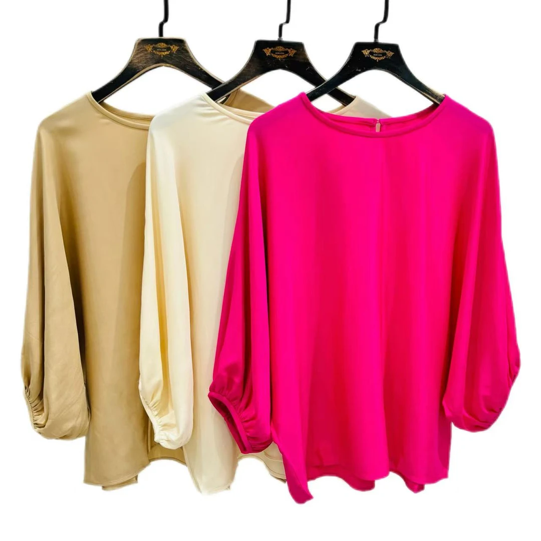 【公主高定】弹力重绉桑蚕丝灯笼袖上衣DY5326CSW