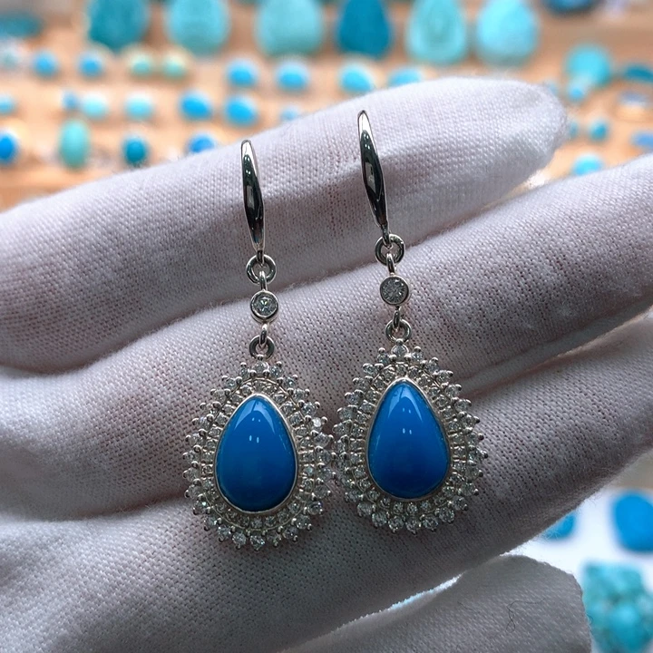 绿松石银S925镶嵌珠宝奇石