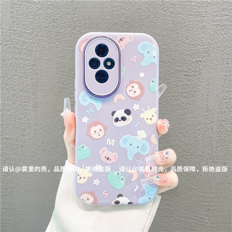 （荣耀系列）金属小胖妹适用荣耀300/200/100/90/80/70/60/50手机壳