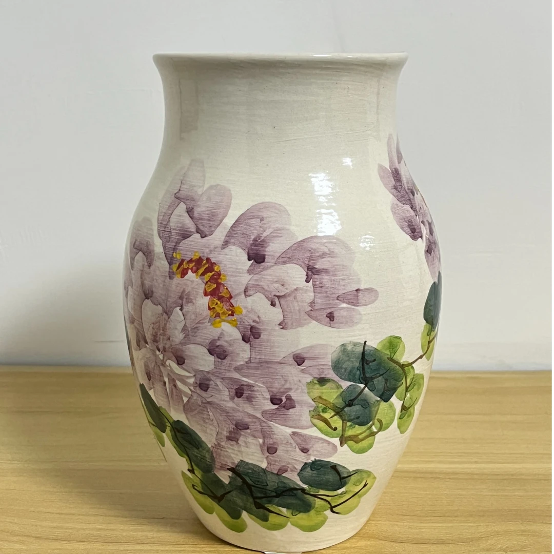 【年货专场】【亮釉牡丹】手绘艺术感花瓶