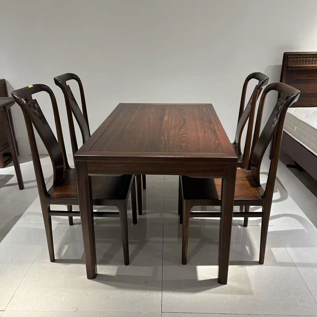 新中式简约餐厅家用餐桌椅套装一桌四椅仅此一套清尾餐桌椅TJ-41