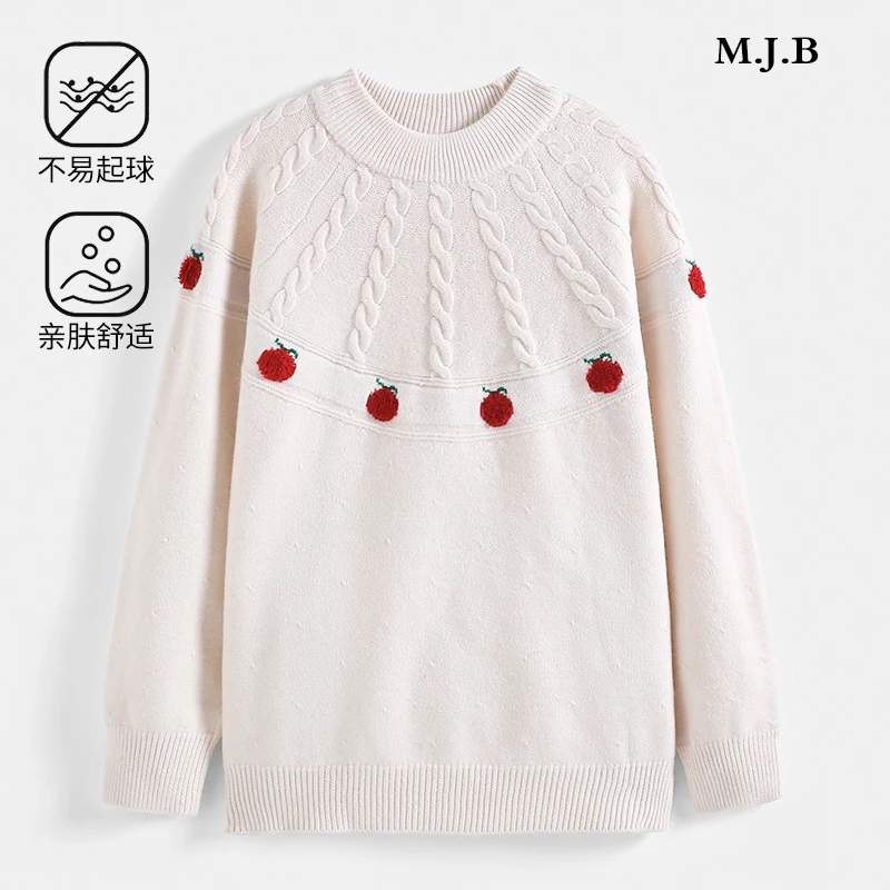 提花圆领毛衣241059