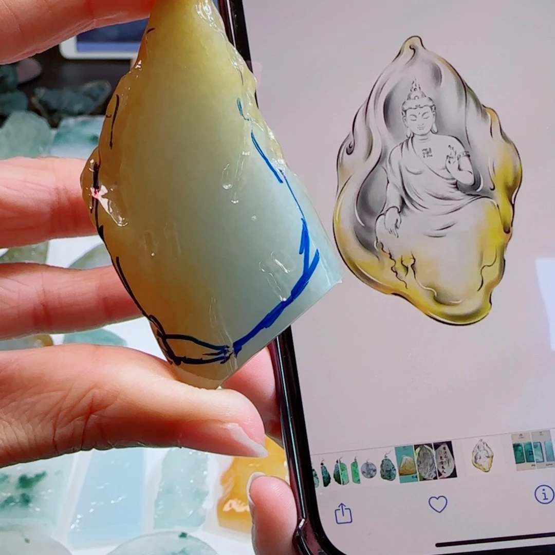 定制翡翠未镶嵌翡翠挂件
