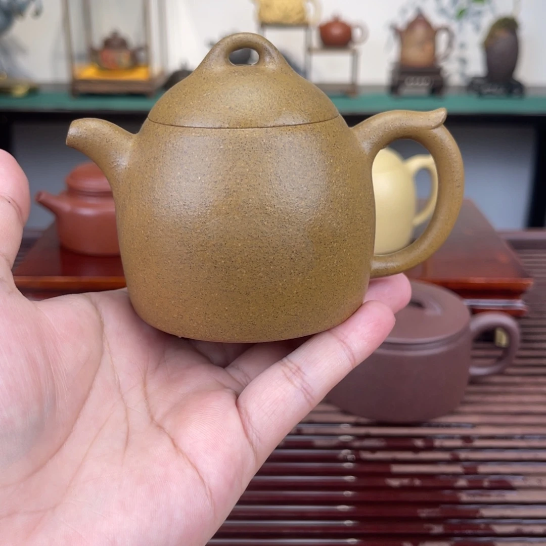 紫砂茶壶170毫升全手工青段泥秦权