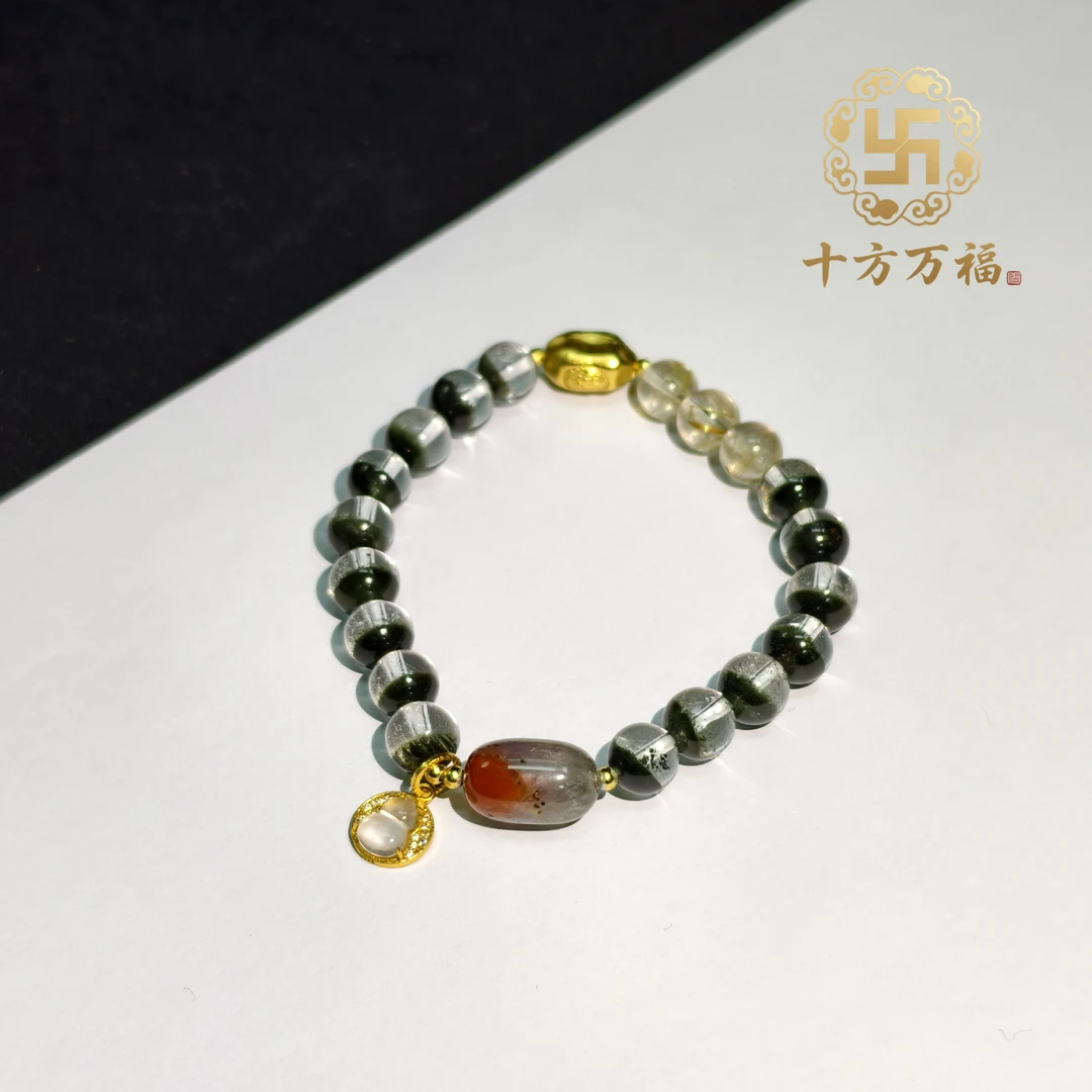 【尤尤·点石成金】绿幽灵水晶手串YL-SS109