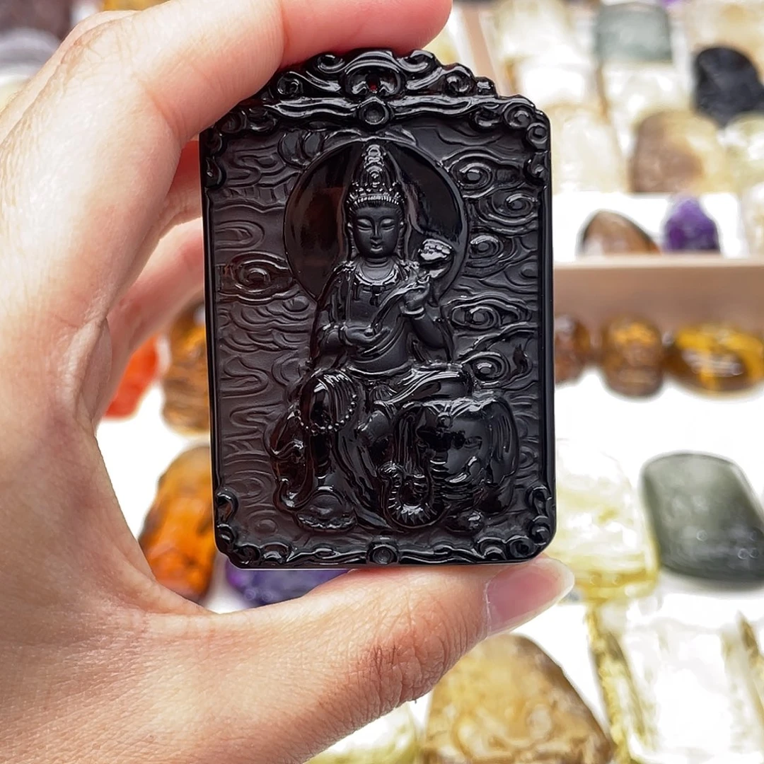 水晶颈饰未镶嵌定制吊坠普贤