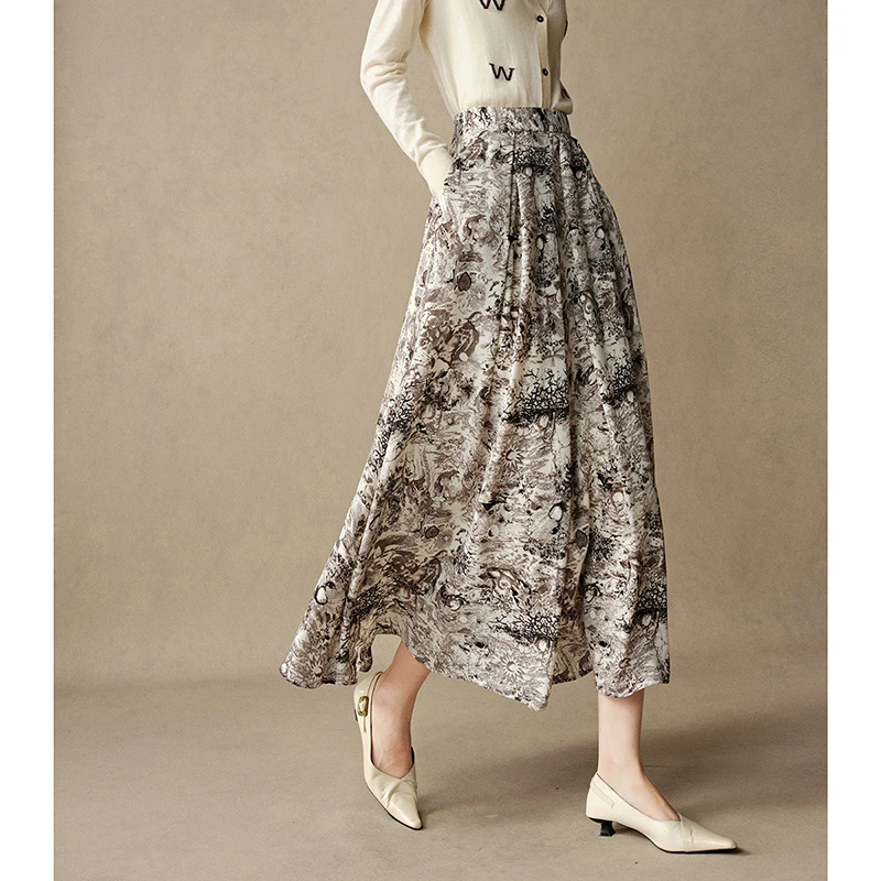 【断码清仓拼手速】2025春半裙晕染印花半身裙24120631