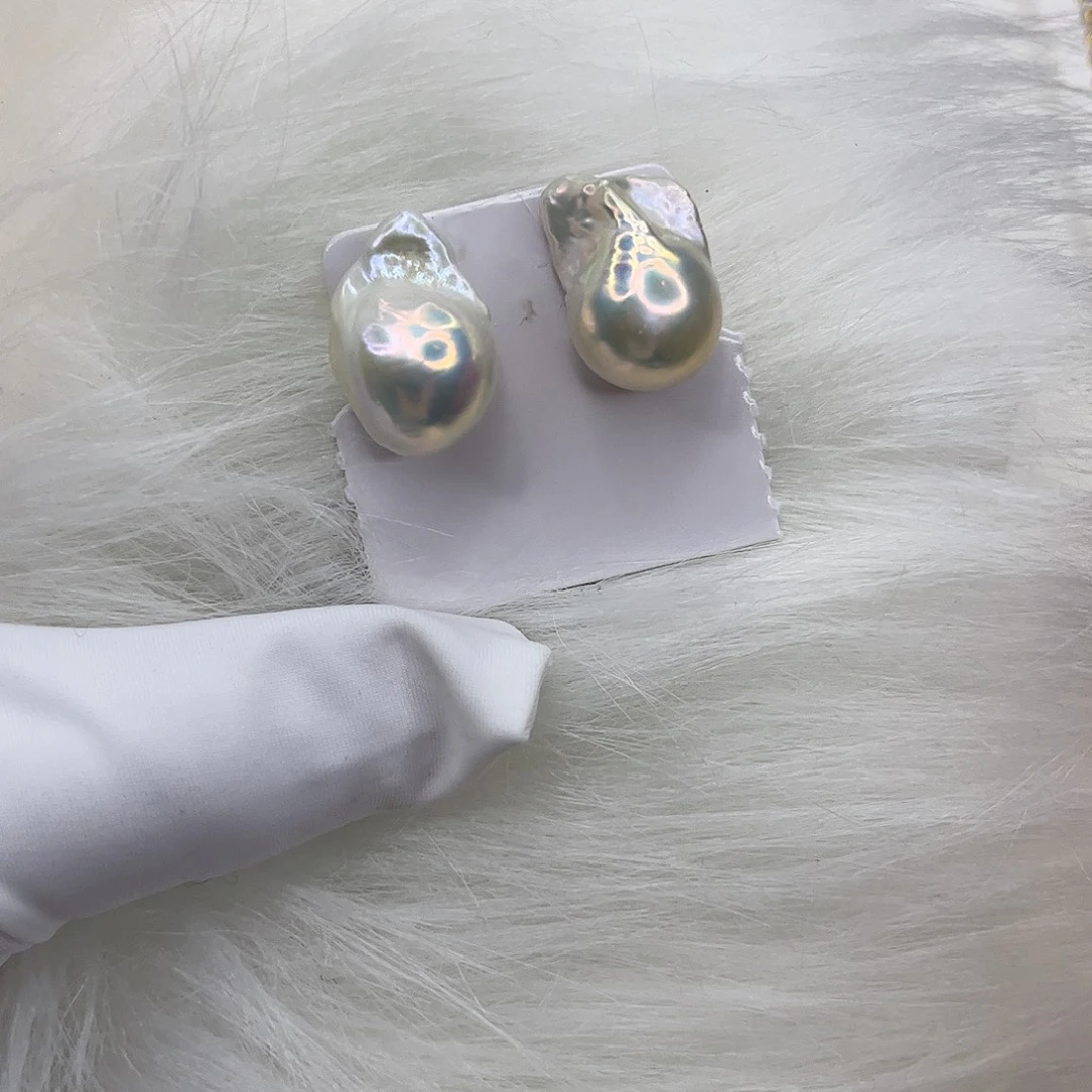 耳饰淡水珍珠银S925镶嵌