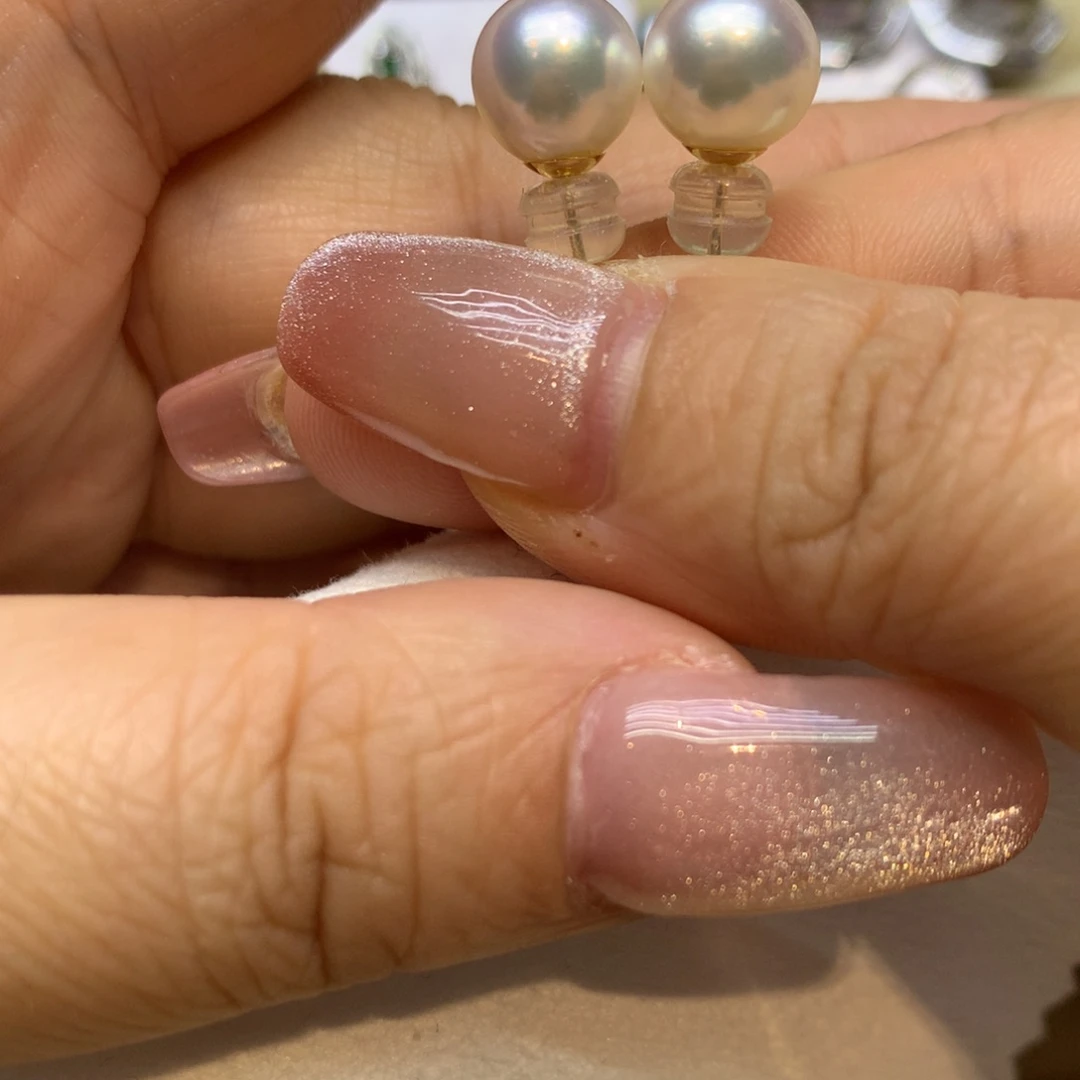 18K金镶嵌耳饰海水珍珠