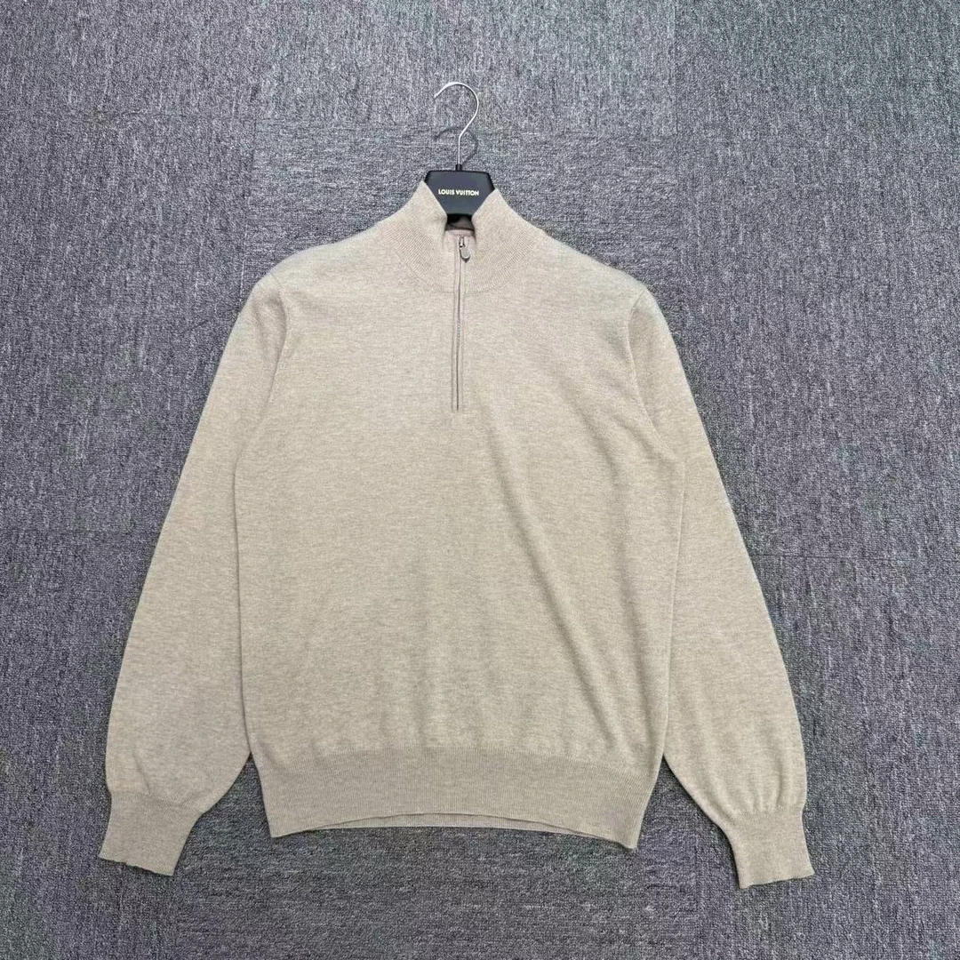 99新 maje Brunello Cucinelli 半拉链羊绒针织衫/46码/15377