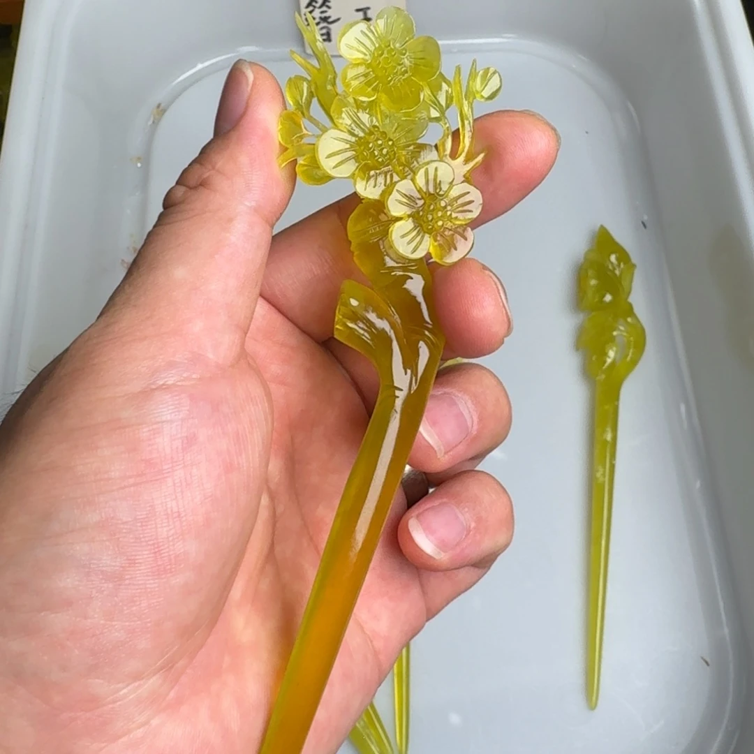 蛇纹石玉未镶嵌发饰