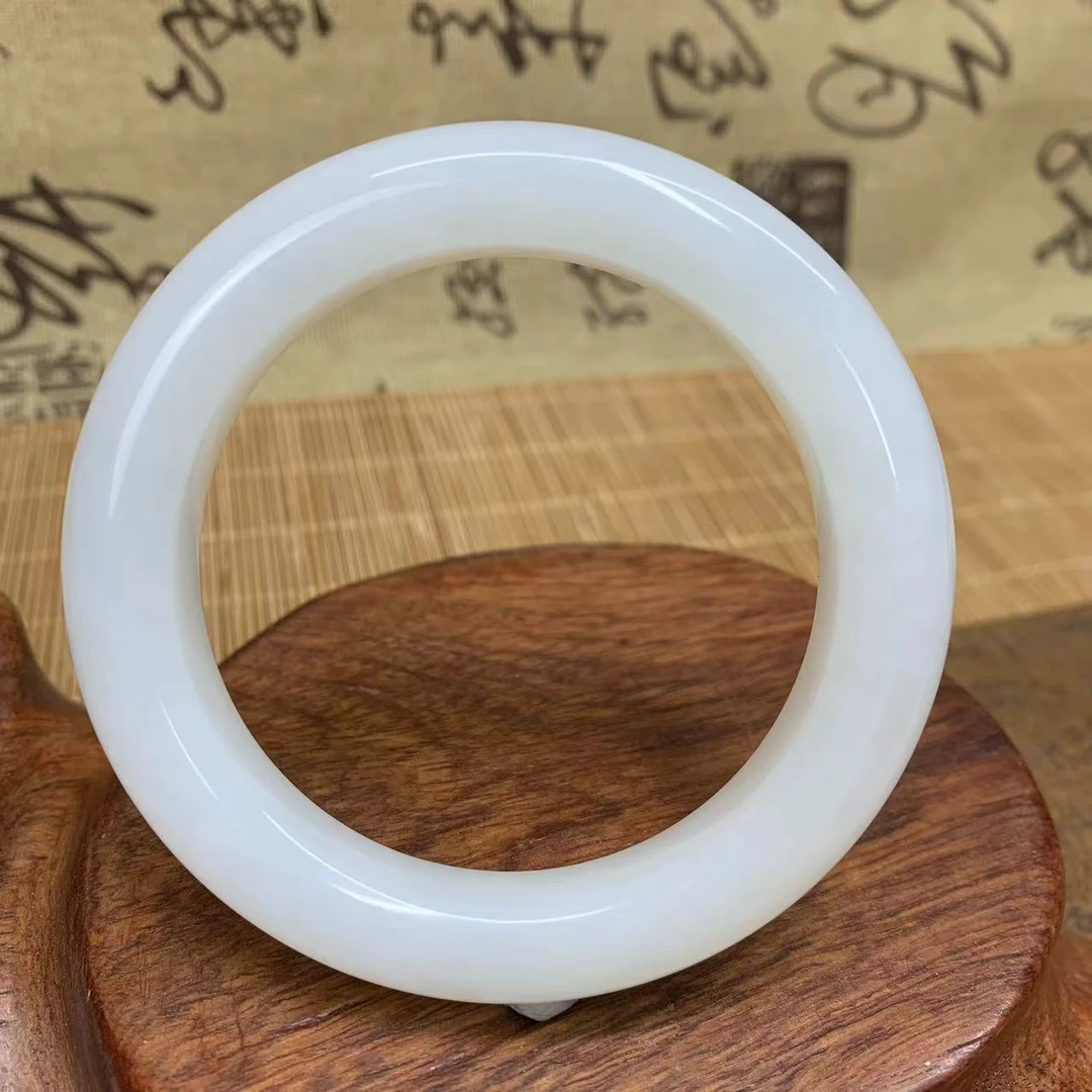 和田玉羊脂白玉手镯、传承经典#701085 顺丰包邮