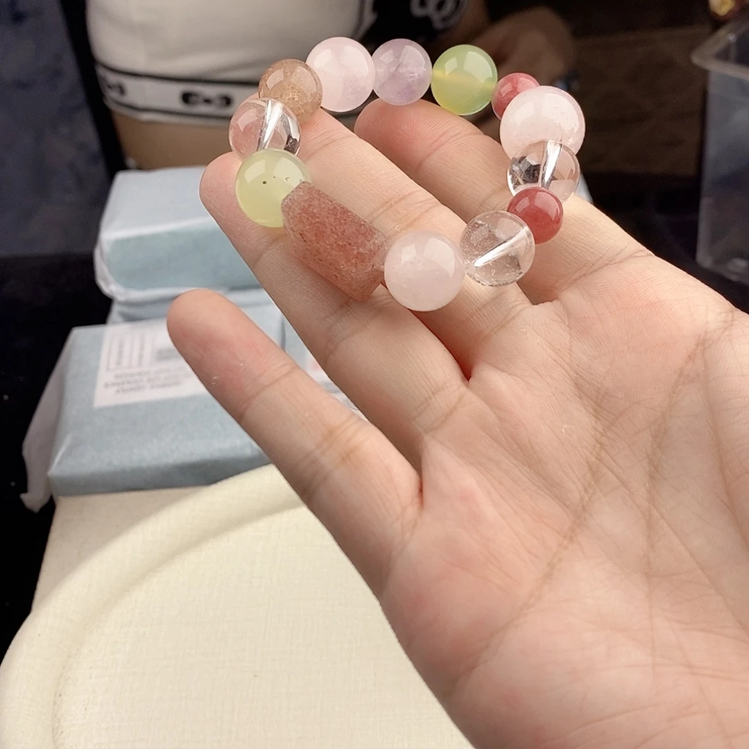 手链银S925镀金镶嵌水晶