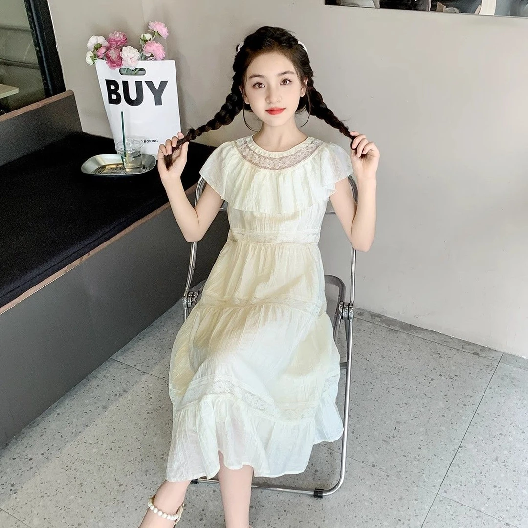 （连衣裙）女童连衣裙夏款2025新款童装夏装网红中大童儿童装裙子