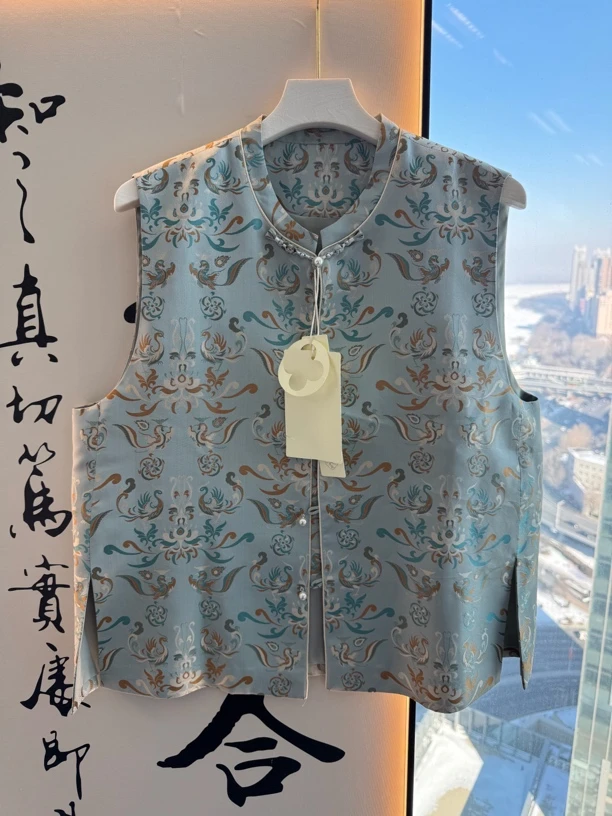 有凤来仪宋锦休闲款马甲