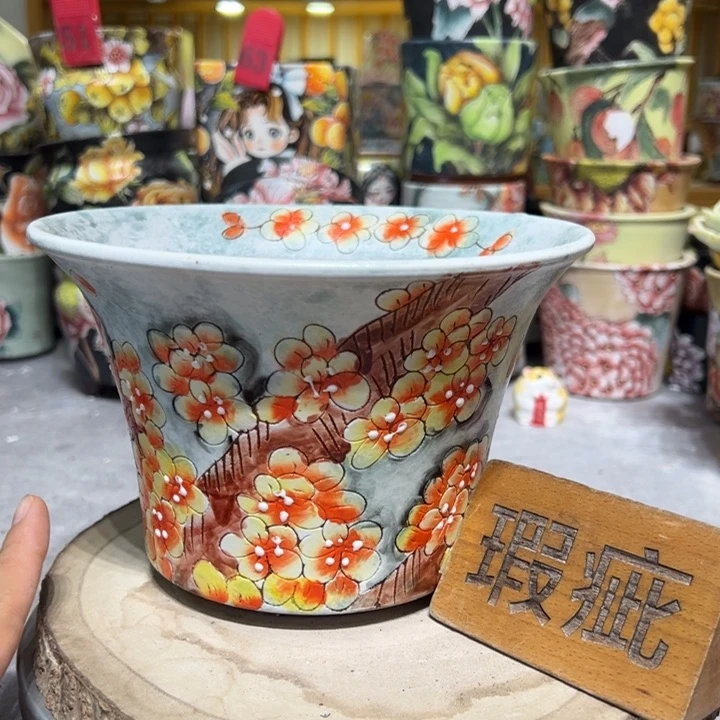 景德镇红陶精品手绘陶瓷