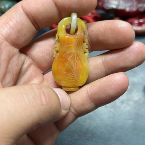 吊坠白玉菩提把件
