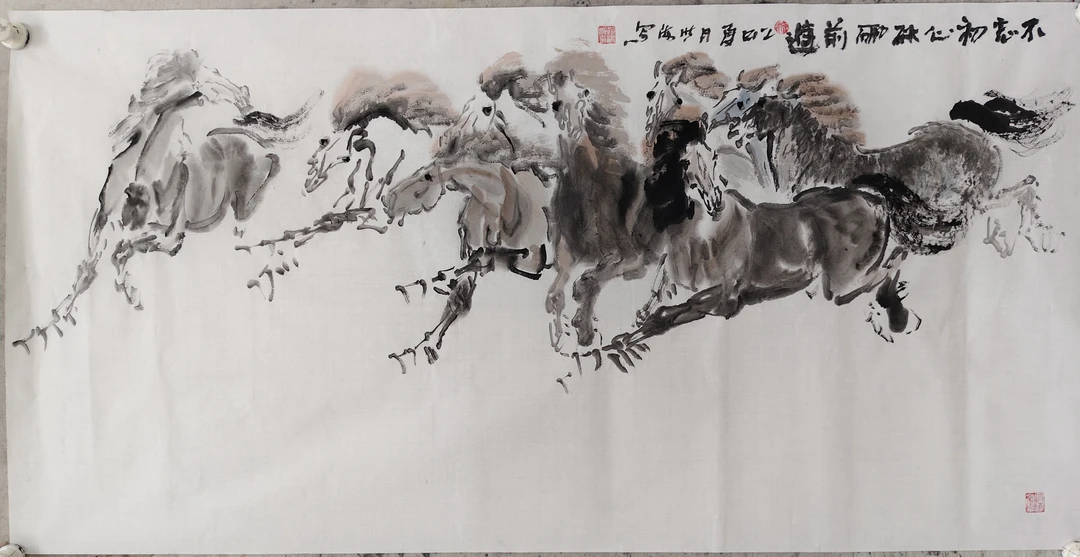 洪海画马138x68cm
