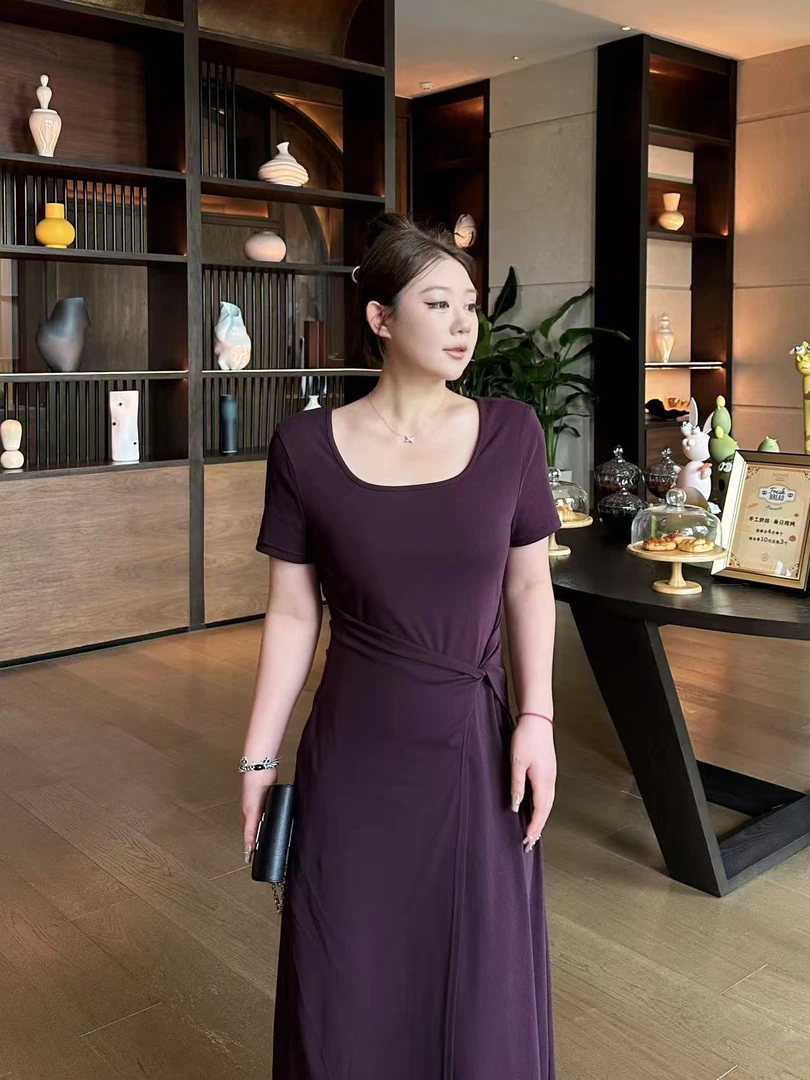 琪琪怪怪大码女装【扭结妖精裙】设计感休闲收腰连衣裙D17396QQ