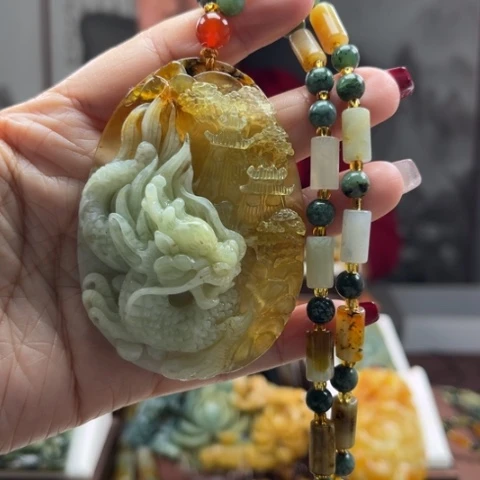 岫玉挂件未镶嵌挂件