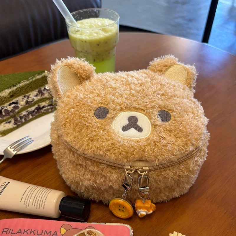 轻松熊化妆包女大容量便携高颜值假期外出旅游洗漱收纳包手提包