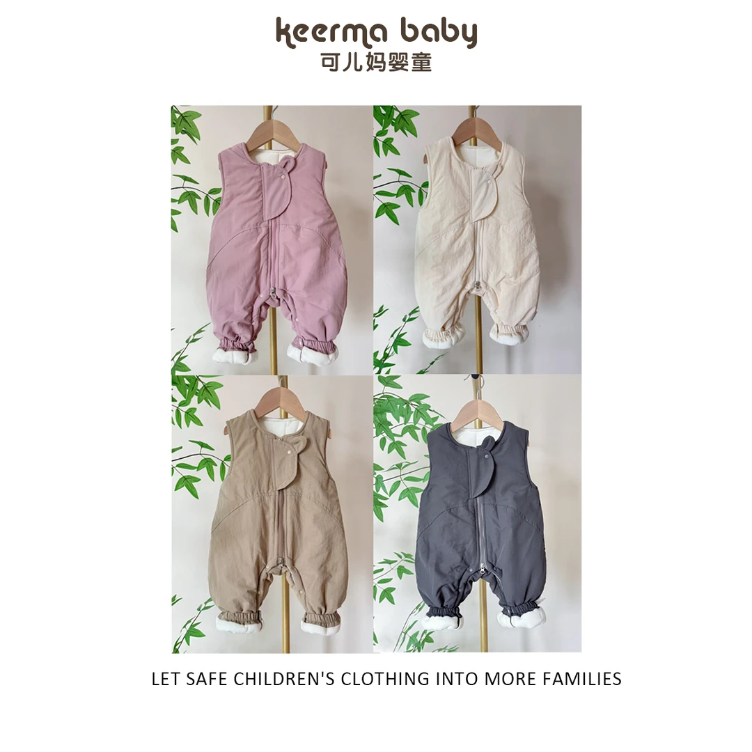 【加厚小熊款】冬季极寒卡通背带裤爬服休闲风宽肩熊头加棉背带裤