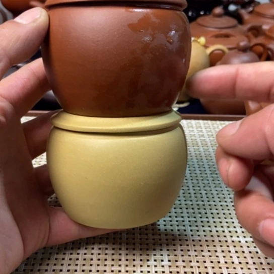 紫砂茶杯宜兴原矿紫砂茶叶罐